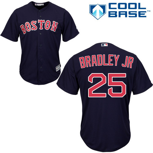 Red Sox #25 Jackie Bradley Jr Navy Blue Cool Base Stitched Youth MLB Jersey